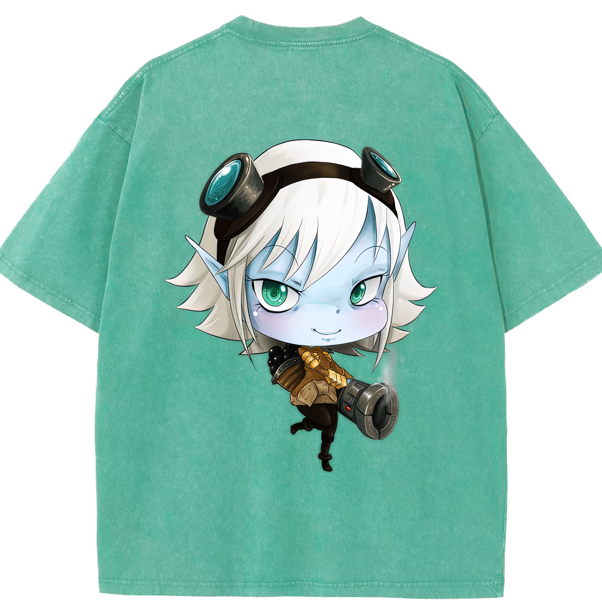 リーグ・オブ・レジェンド League of Legends LOL 綿100% ヴィンテージ風 半袖Tシャツ（背面プリント）